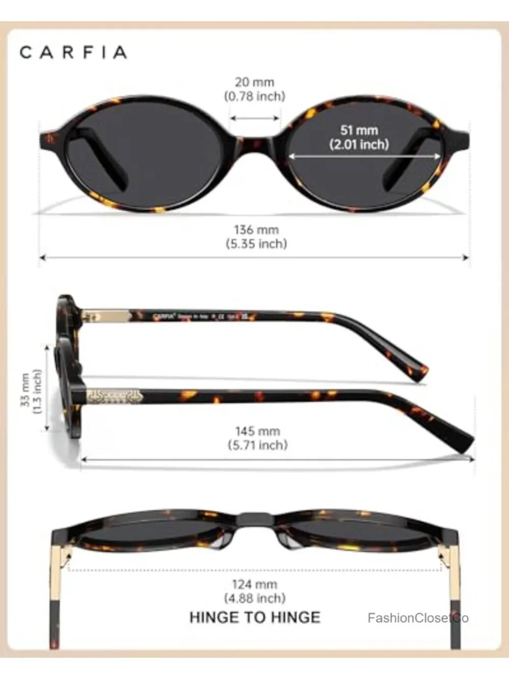 Acetate Polarized Sunglasses UV Protection Narrow Shades Classic Oval Sun